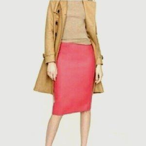 J. Crew 100% Wool Pink No. 2 Pencil Skirt (Size 4)
